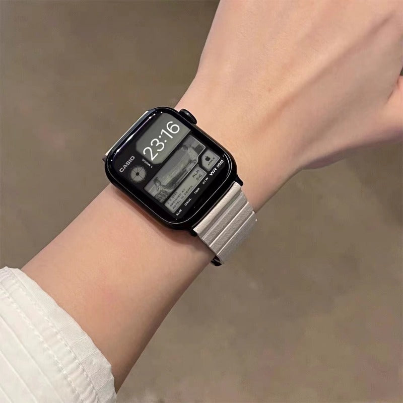 Wholesale Casual Style Thin Leather Magnetic Watch Strap