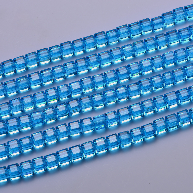 Wholesale 200pcs Crystal Glass Cube Beads