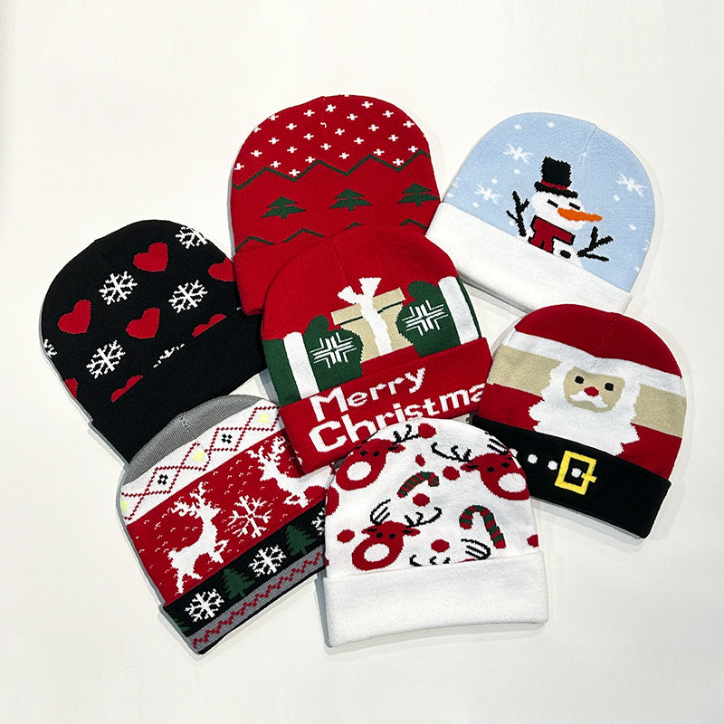 Wholesale Elk Knitted Hat Santa Claus Knitted Hat Christmas Knitted Hat