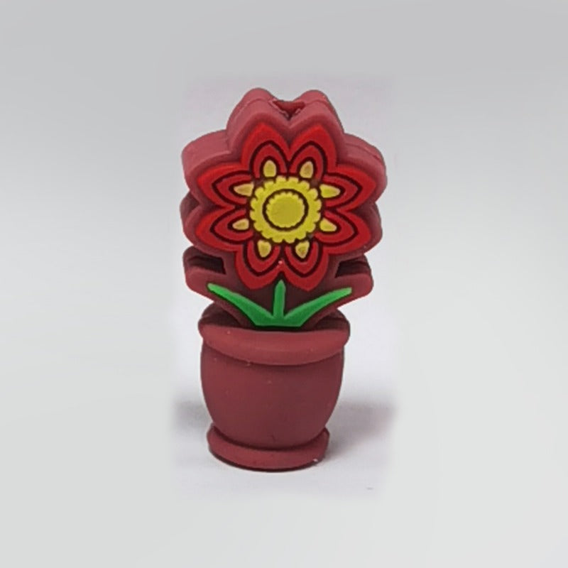 Wholesale 10PCS Creative Colorful Cartoon Image Flat Three-dimensional Rubber Beads