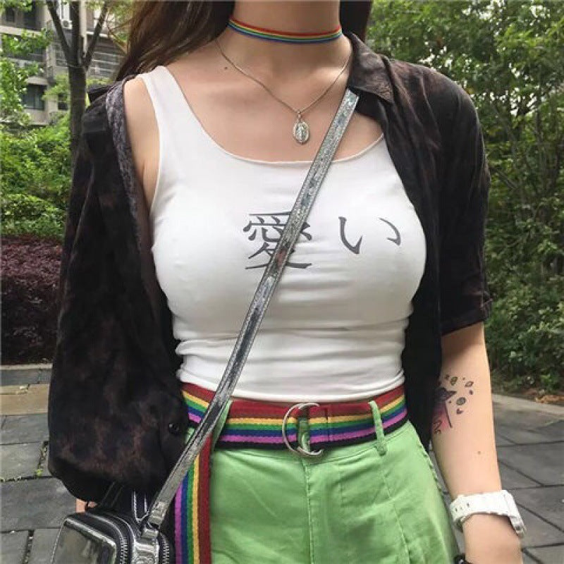 Wholesale Rainbow Webbing Multicolor Gradient Necklaces