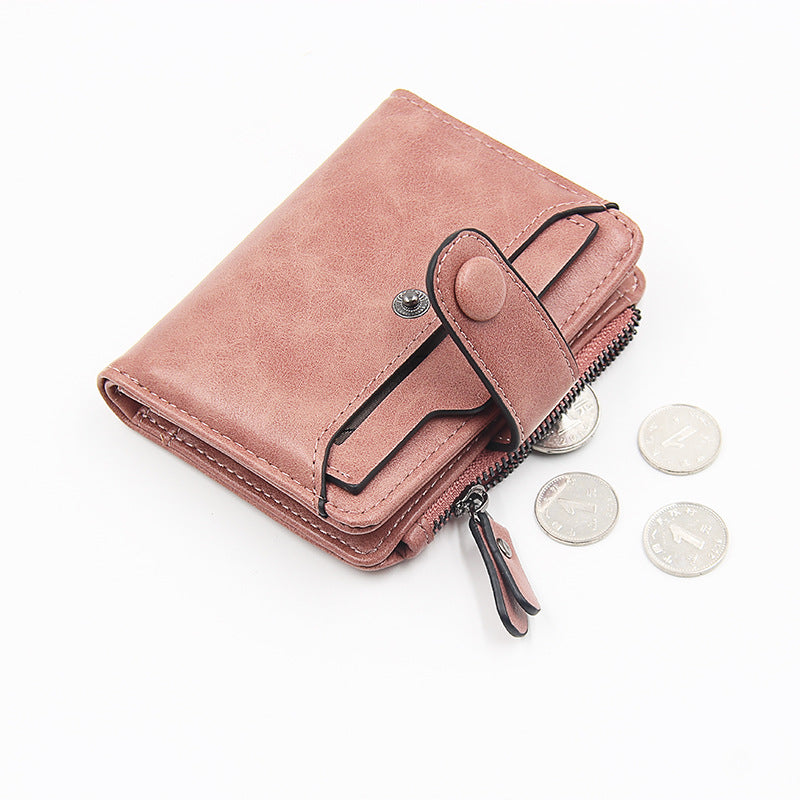 Wholesale PU Zipper Short Wallet