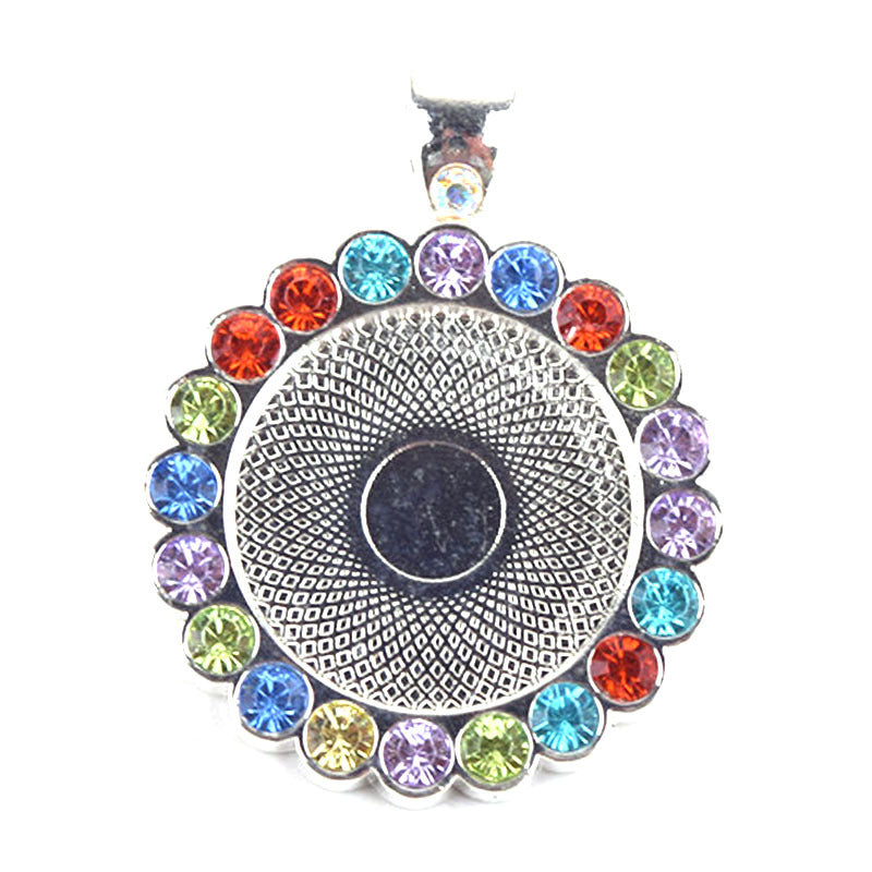 Wholesale 100PCS/PACK Time Gemstone Alloy Base with Diamonds