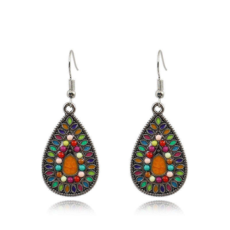 Wholesale Water Drop Alloy Set Earrings