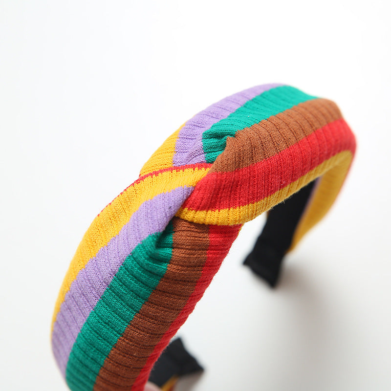 Wholesale Colorful Cross-knotted Wide-brimmed Headbands