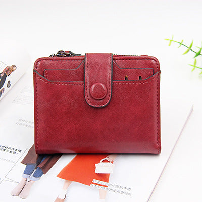 Wholesale PU Zipper Short Wallet