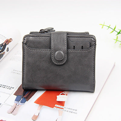 Wholesale PU Zipper Short Wallet