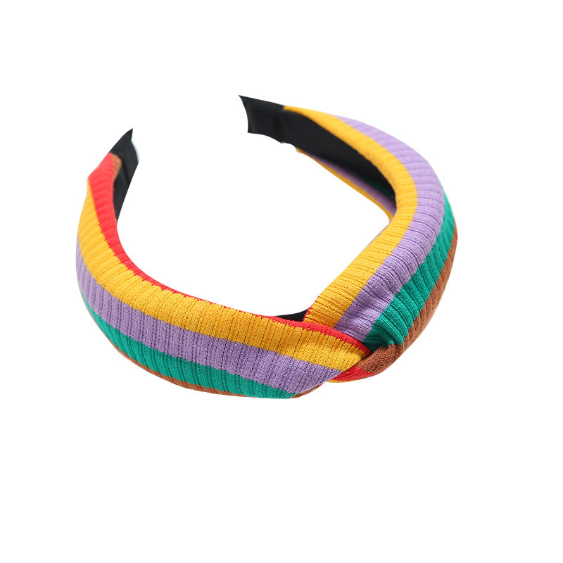 Wholesale Colorful Cross-knotted Wide-brimmed Headbands