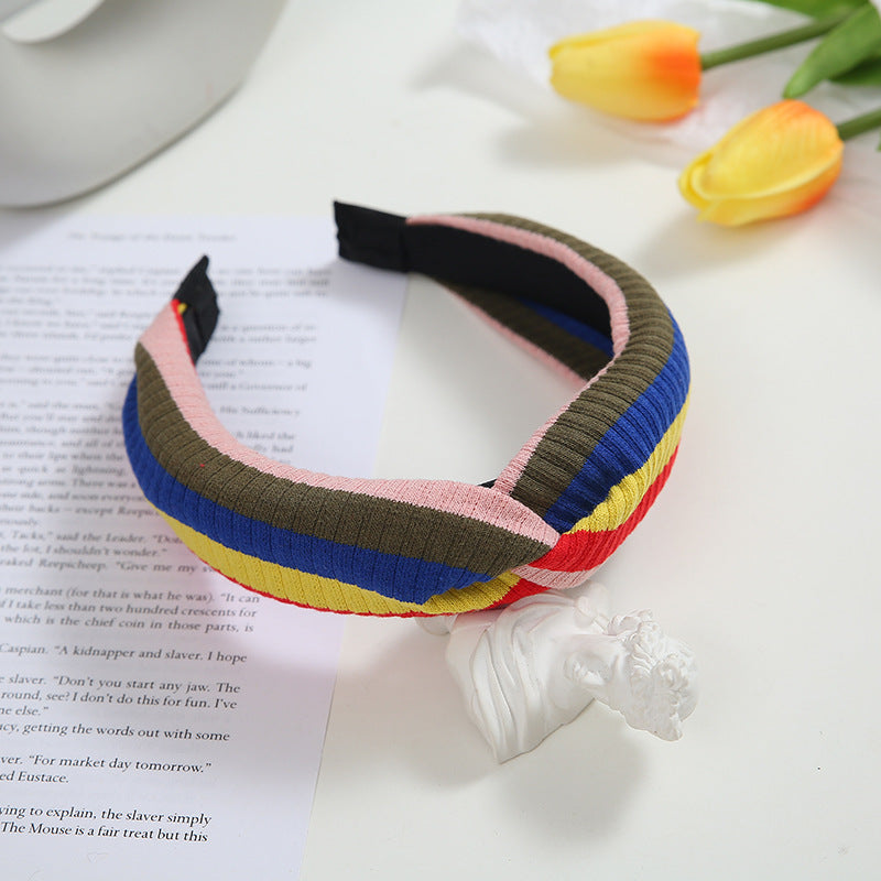 Wholesale Colorful Cross-knotted Wide-brimmed Headbands