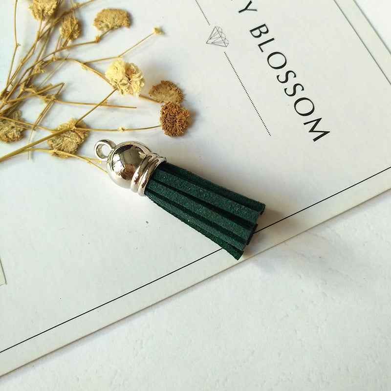 Wholesale 10pcs/pack Velvet Tassel Bag Charm DIY Accessories Keychain