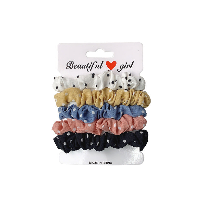 Wholesale Colorful Fabric Hair Rope Set