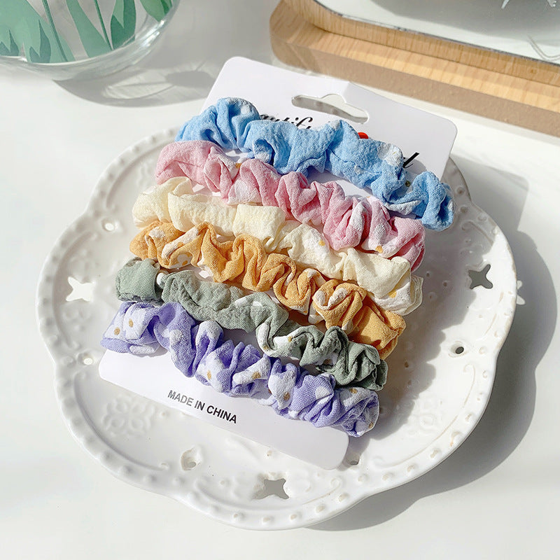 Wholesale Colorful Fabric Hair Rope Set