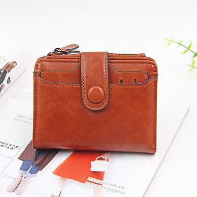 Wholesale PU Zipper Short Wallet