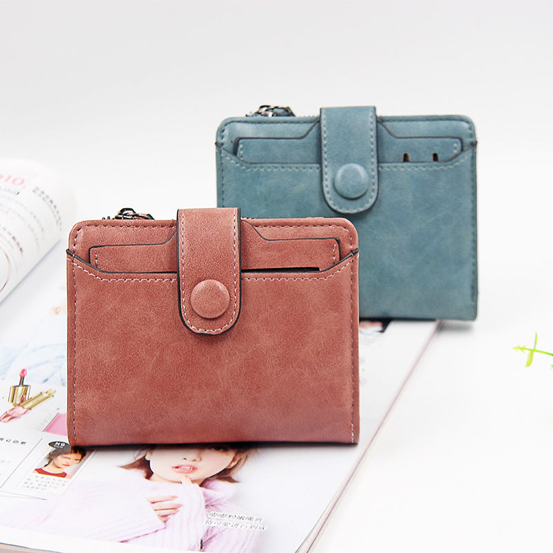 Wholesale PU Zipper Short Wallet