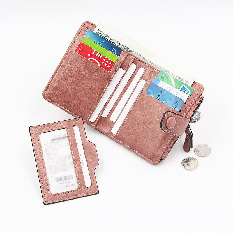 Wholesale PU Zipper Short Wallet