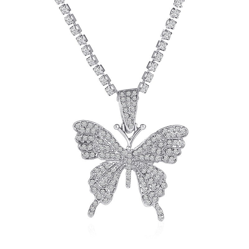 Wholesale Rhinestone Butterfly Necklace