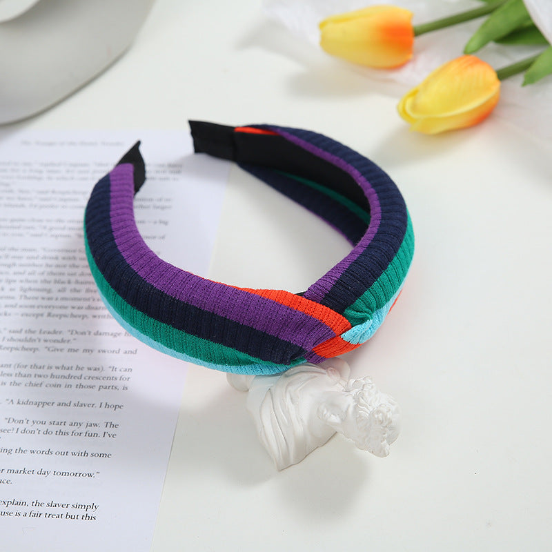 Wholesale Colorful Cross-knotted Wide-brimmed Headbands