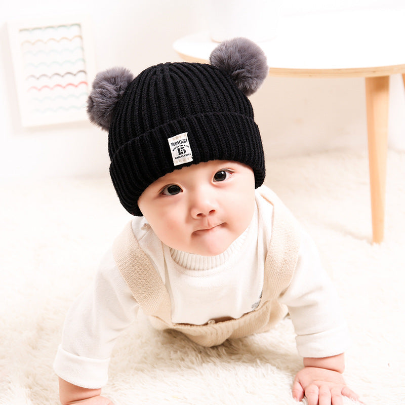 Wholesale Acrylic Wool Children's Baby Knitted Hat 10pcs