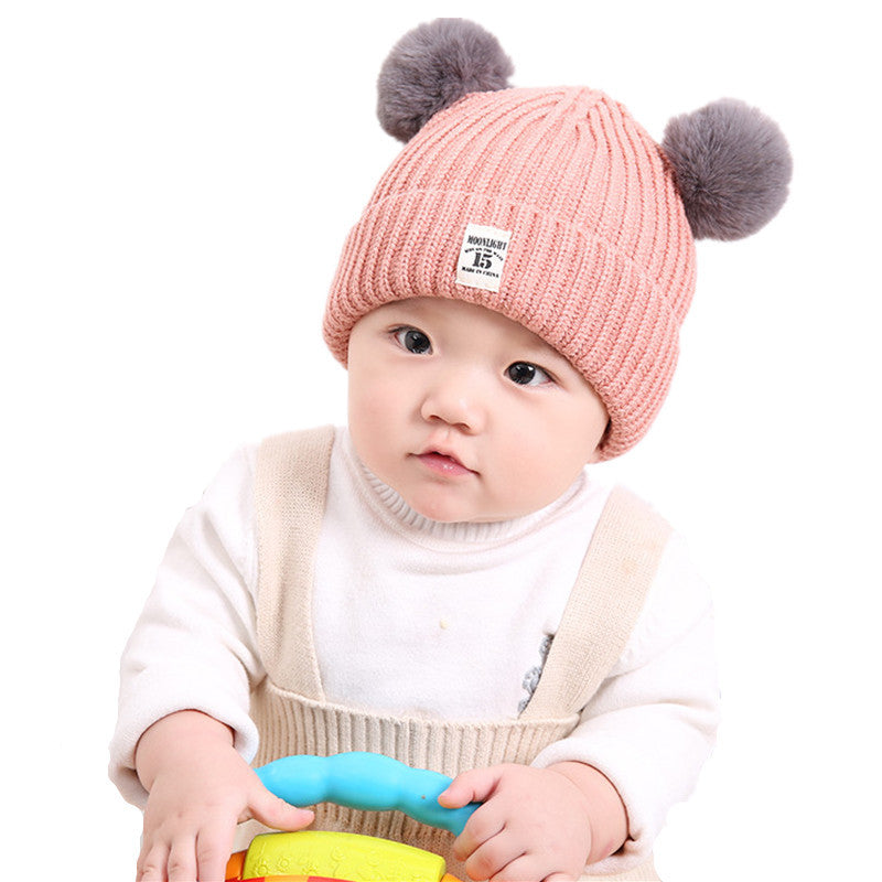Wholesale Acrylic Wool Children's Baby Knitted Hat 10pcs