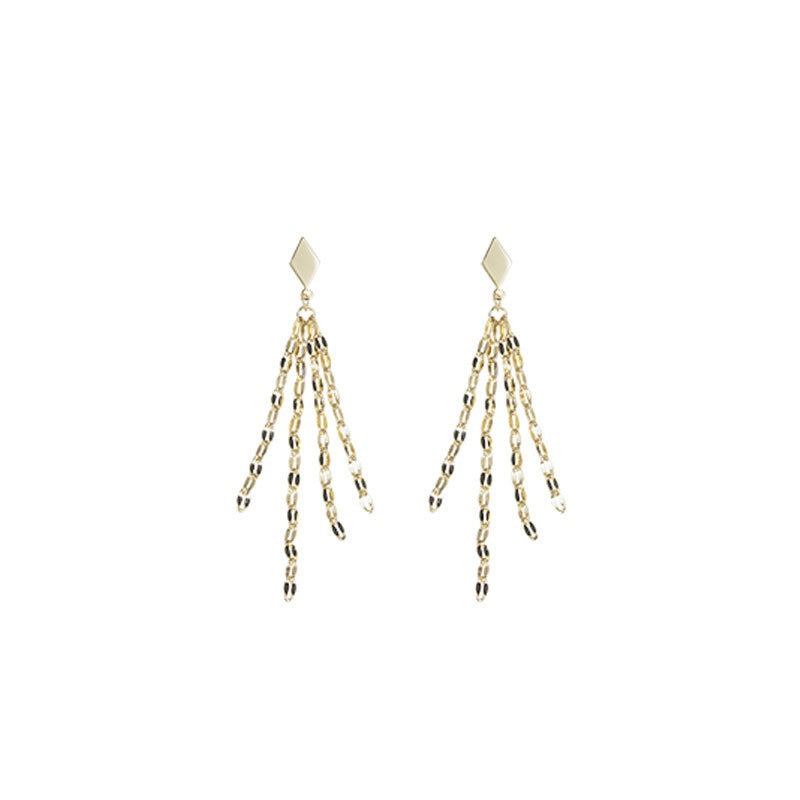 Wholesale 925 Sterling Silver Diamond Tassel Earrings