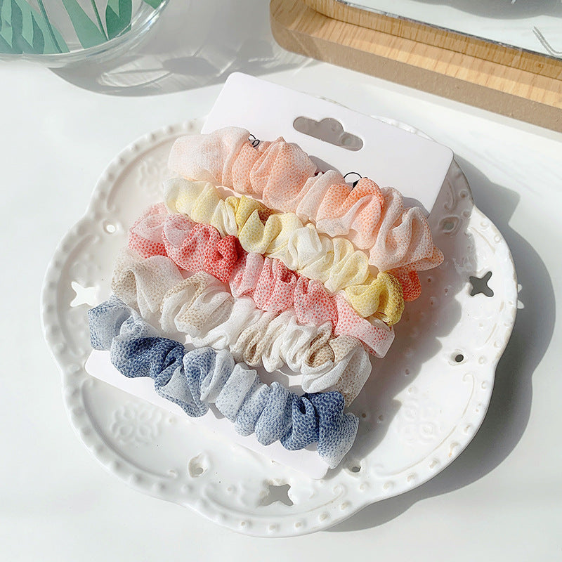 Wholesale Colorful Fabric Hair Rope Set