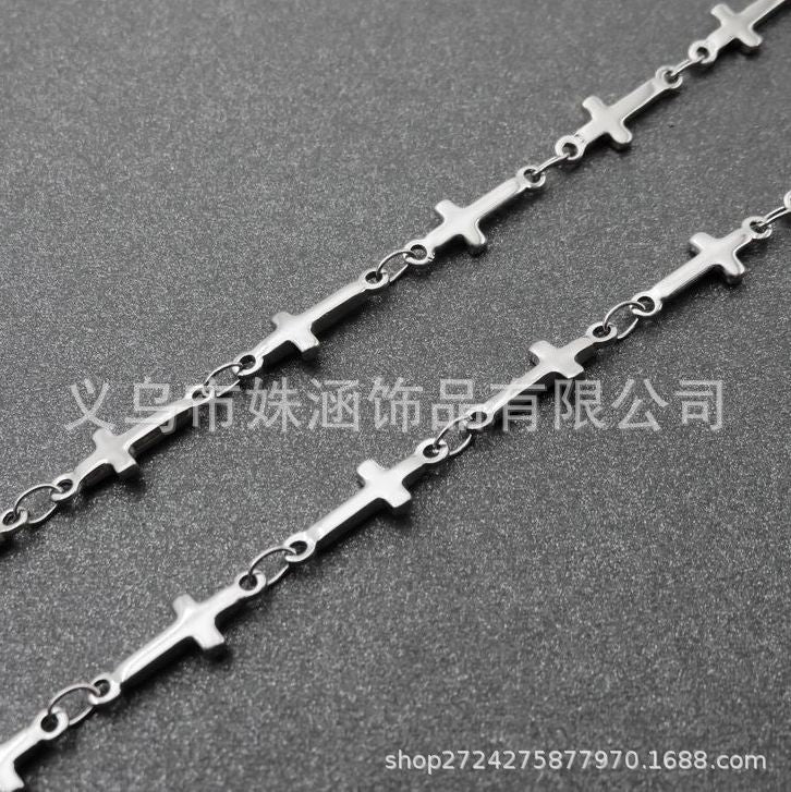 Wholesale DIY Clavicle Heart-shaped Stainless Steel Necklace