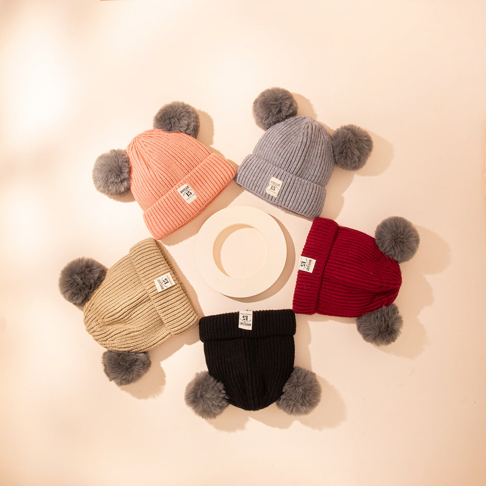 Wholesale Acrylic Wool Children's Baby Knitted Hat 10pcs