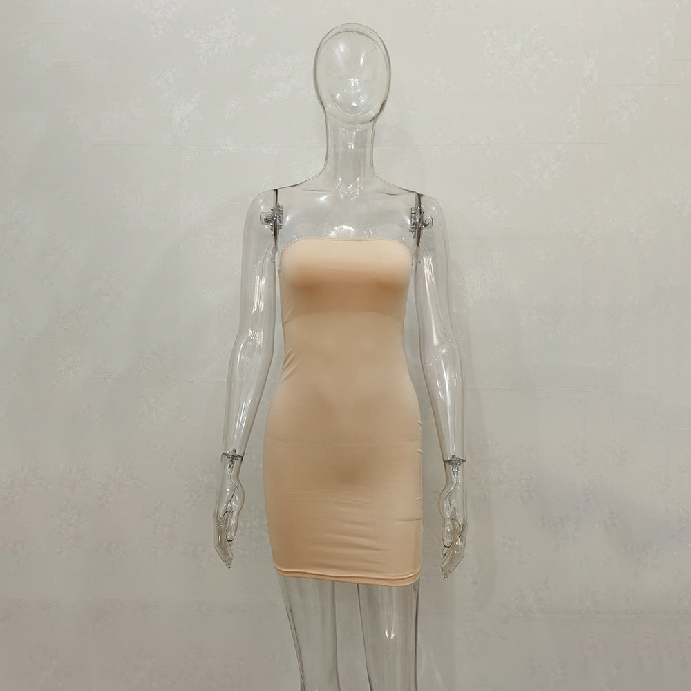 Wholesale Sexy All-match One-shoulder Hip-wrapped Dress