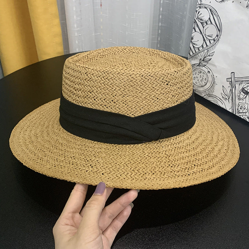 卸売夏織りつば太陽麦わら帽子