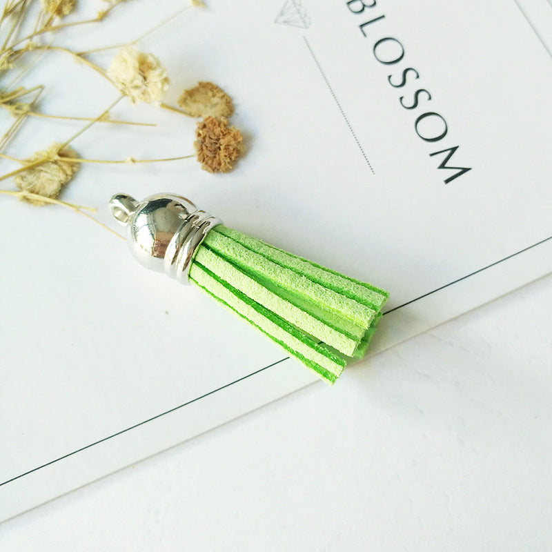 Wholesale 10pcs/pack Velvet Tassel Bag Charm DIY Accessories Keychain