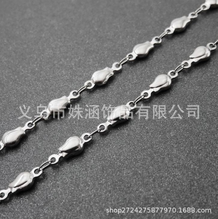 Wholesale DIY Clavicle Heart-shaped Stainless Steel Necklace
