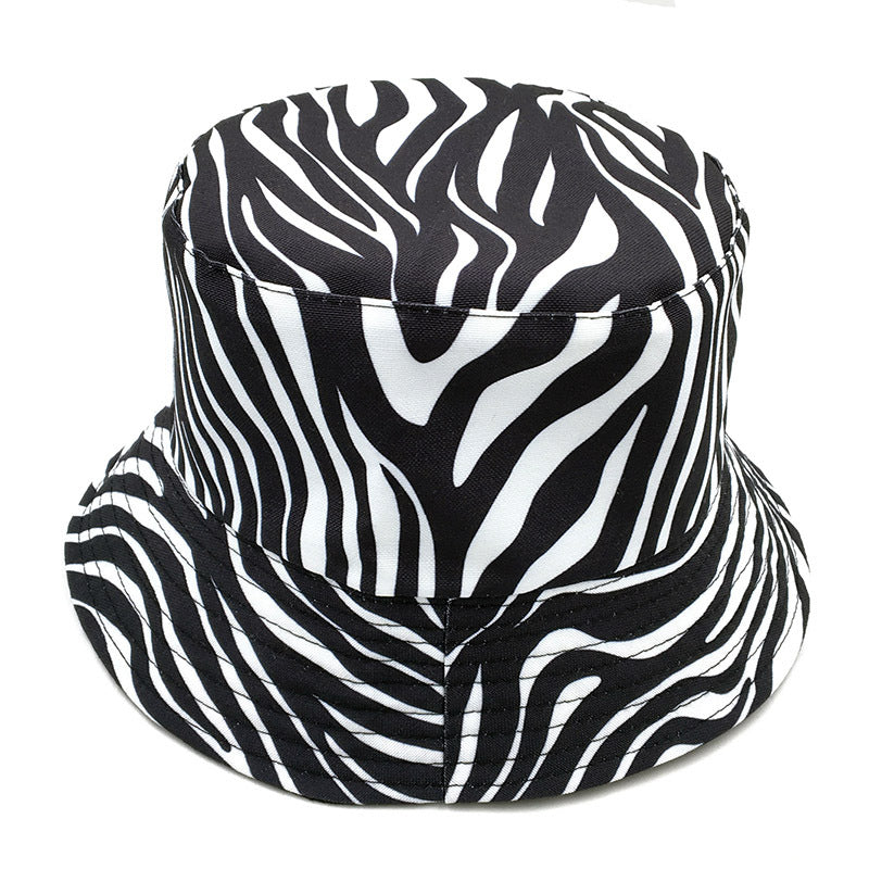 Wholesale Zebra Striped Printed Polyester Fisherman Hats