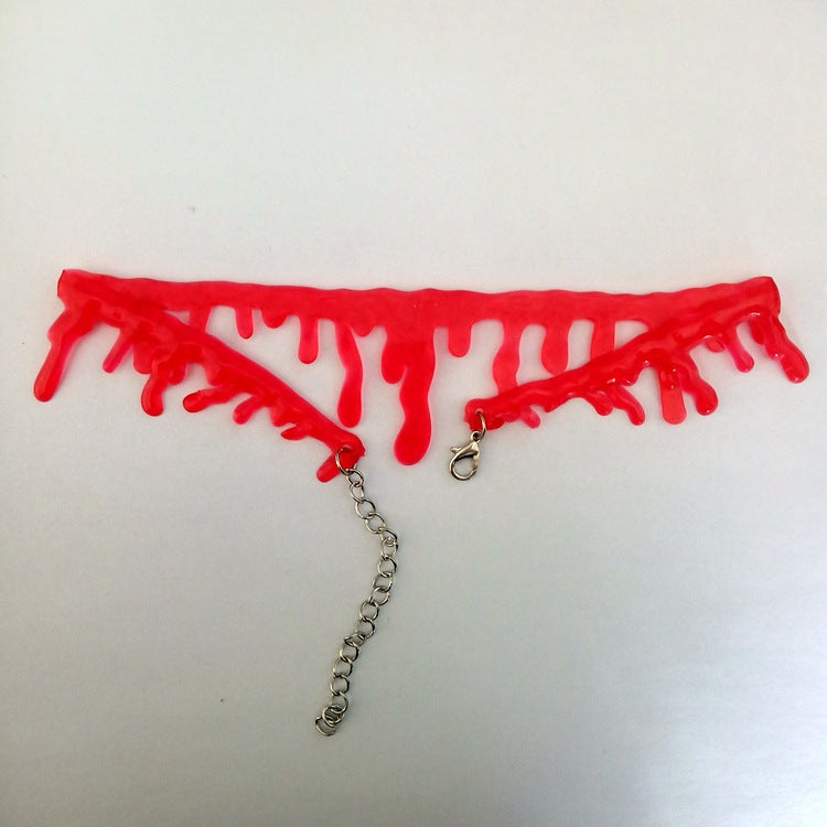 Wholesale Bloody Devil Nurse Halloween Horror Necklace