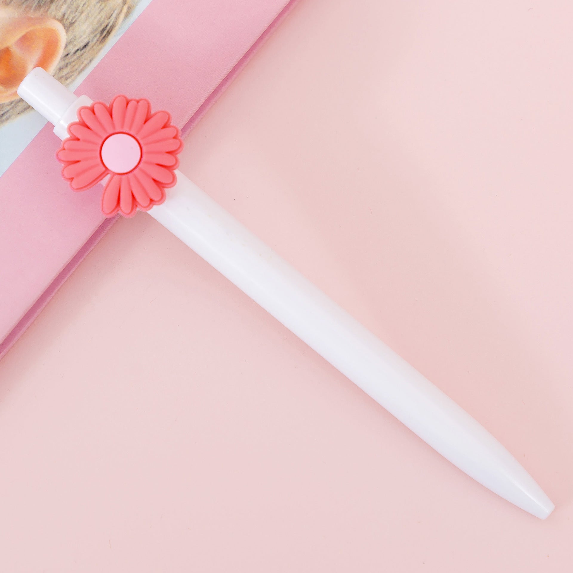 Wholesale Plastic Daisy Patch Candy Color Ballpoint Pen