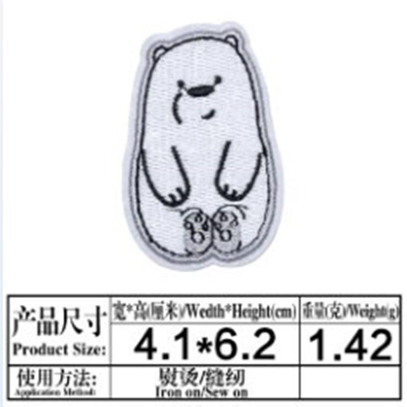 Wholesale Chic Cartoon Bear Embroidered Cloth Patch For Kids Coat DIY Decorative Sew On Accessory OLY Exclusive
