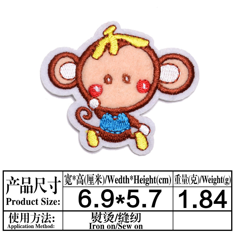Wholesale Felt Twill Cartoon Animal Iron On Embroidery Patches For Hat DIY Casual Craft Supply OLY Exclusive