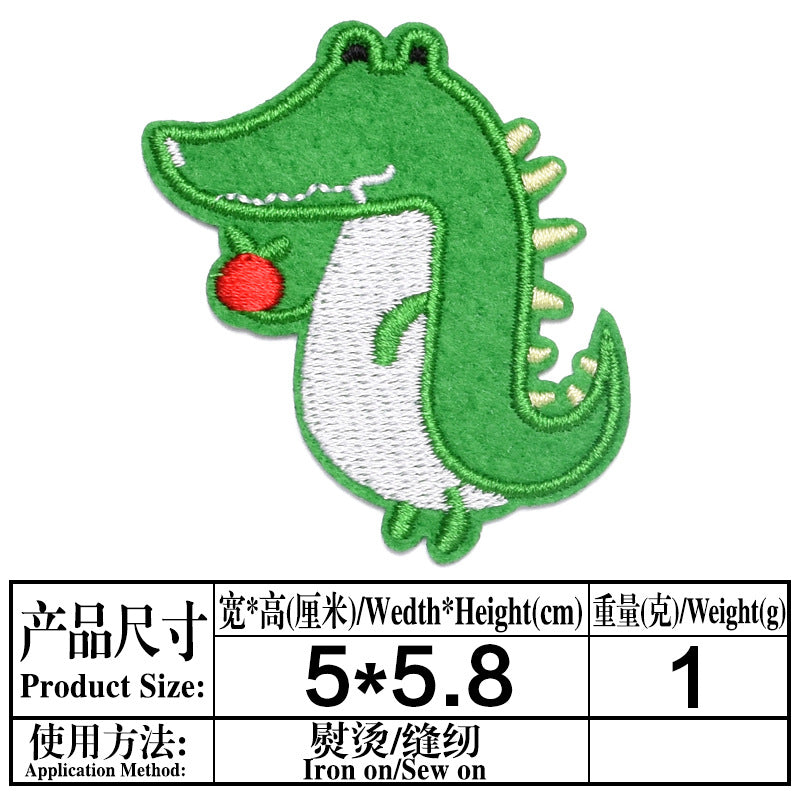 Wholesale Felt Twill Cartoon Animal Iron On Embroidery Patches For Hat DIY Casual Craft Supply OLY Exclusive