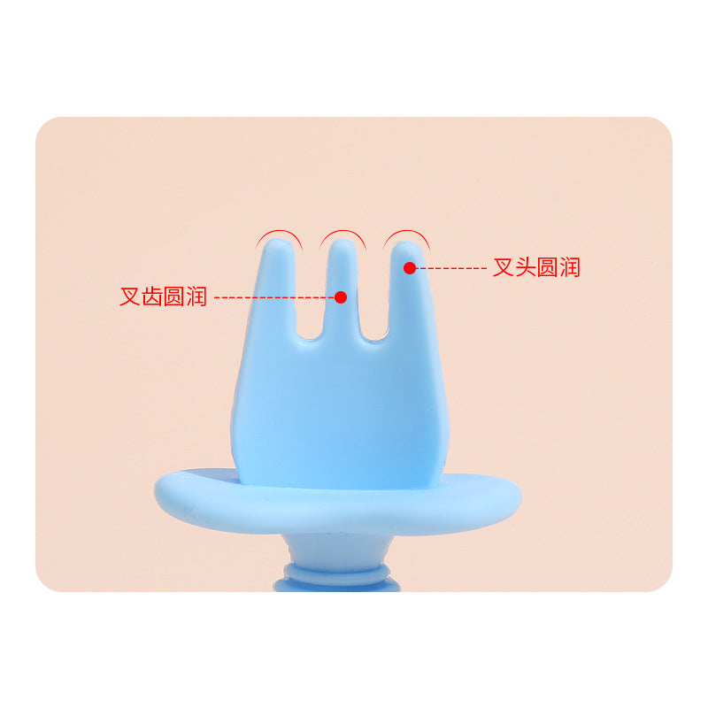 Wholesale Silicone Licking Spoon Baby Learning Eating Training Spoon