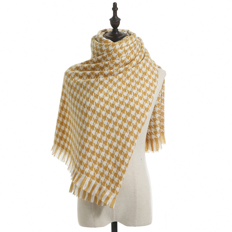 Wholesale Qianniao Grid Winter Grid Imitation Cashmere Thick Scarf