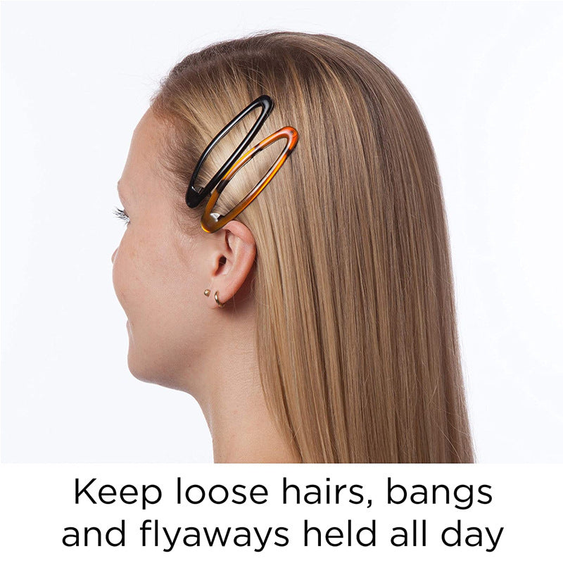 Wholesale 7cm Oval Black Turtle Shell Color Clip Water Drop Hair Accessories