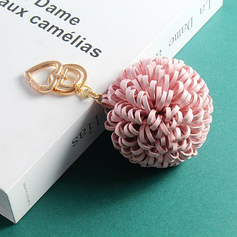 Wholesale Genuine Leather Tassel Personalized Keychain