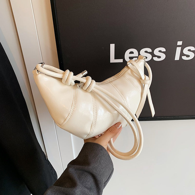 Wholesale Solid Color Versatile Crossbody Croissant Bag