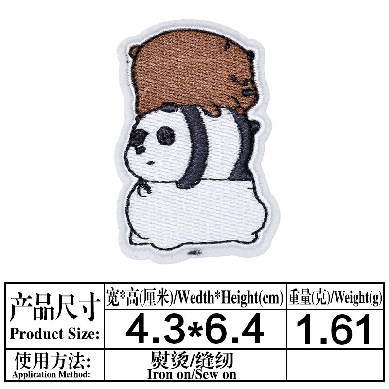 Wholesale Chic Cartoon Bear Embroidered Cloth Patch For Kids Coat DIY Decorative Sew On Accessory OLY Exclusive