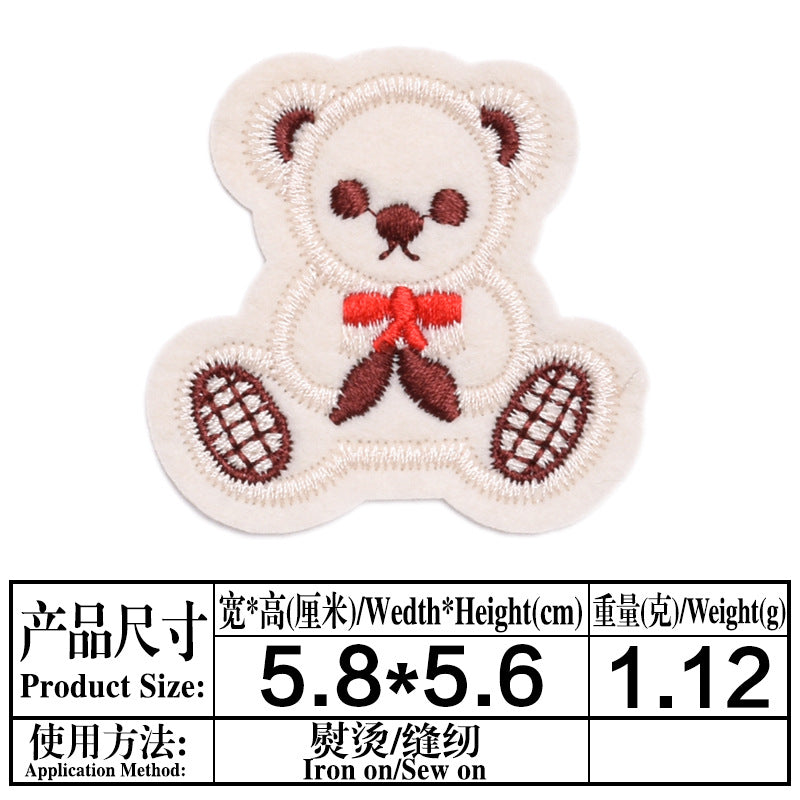 Wholesale Felt Twill Cartoon Animal Iron On Embroidery Patches For Hat DIY Casual Craft Supply OLY Exclusive
