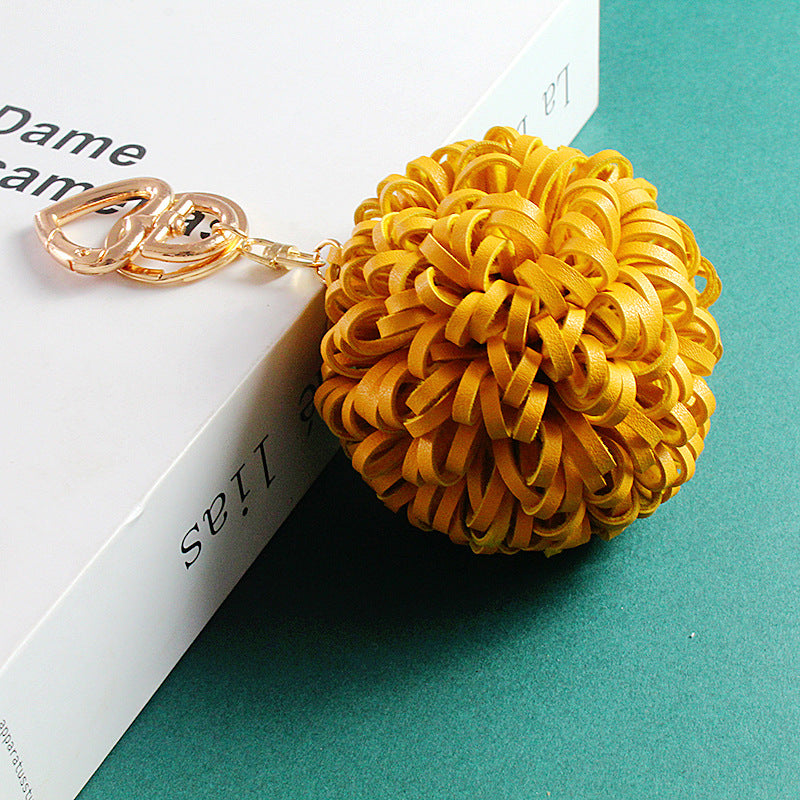 Wholesale Genuine Leather Tassel Personalized Keychain