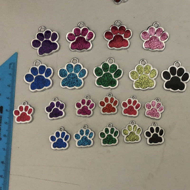 Wholesale 10PCS  New Pet Dog Footprint Claw Pendant Alloy Small Accessories