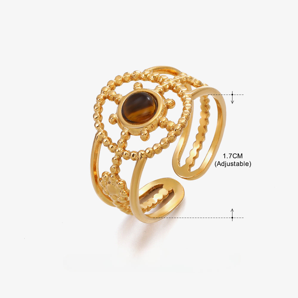 Wholesale Titanium Steel Turquoise Ring