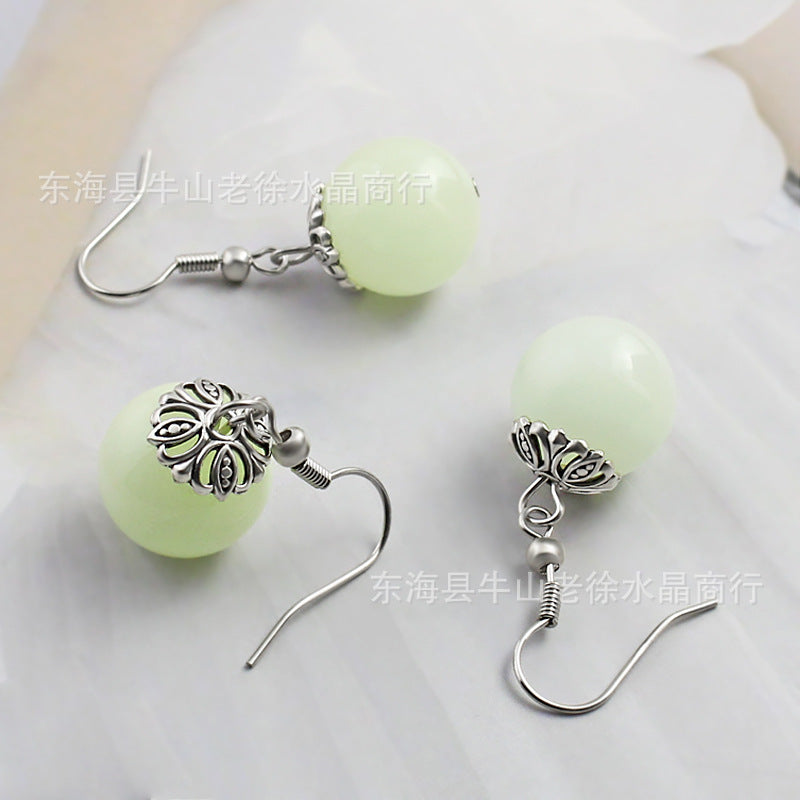 Wholesale Halloween Luminous Three-dimensional Luminous Pearl Earrings Simple Personality Creative Earrings