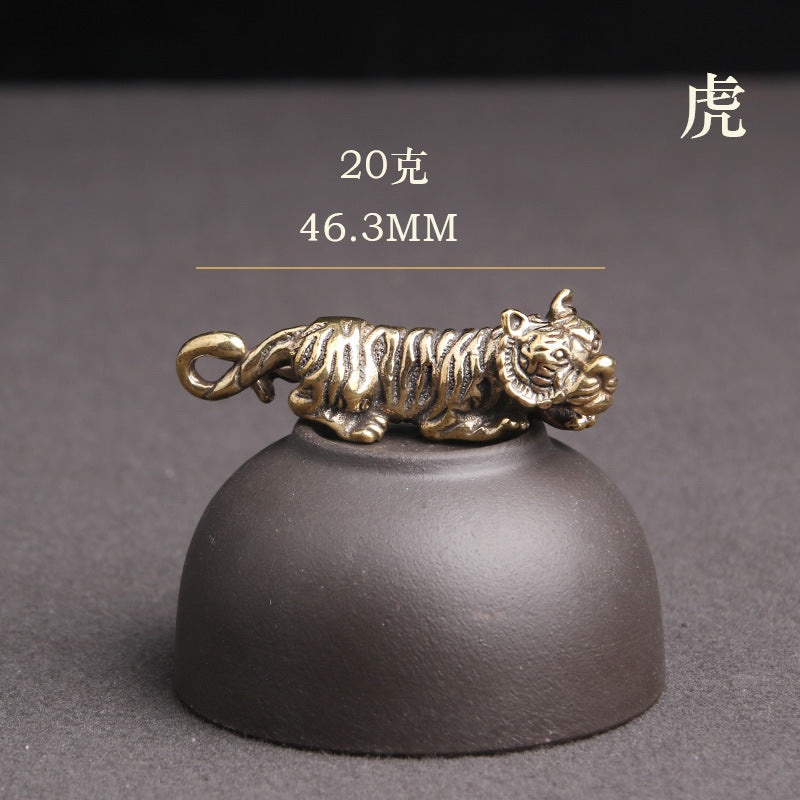 Wholesale Brass Solid Distressed Zodiac Keychains