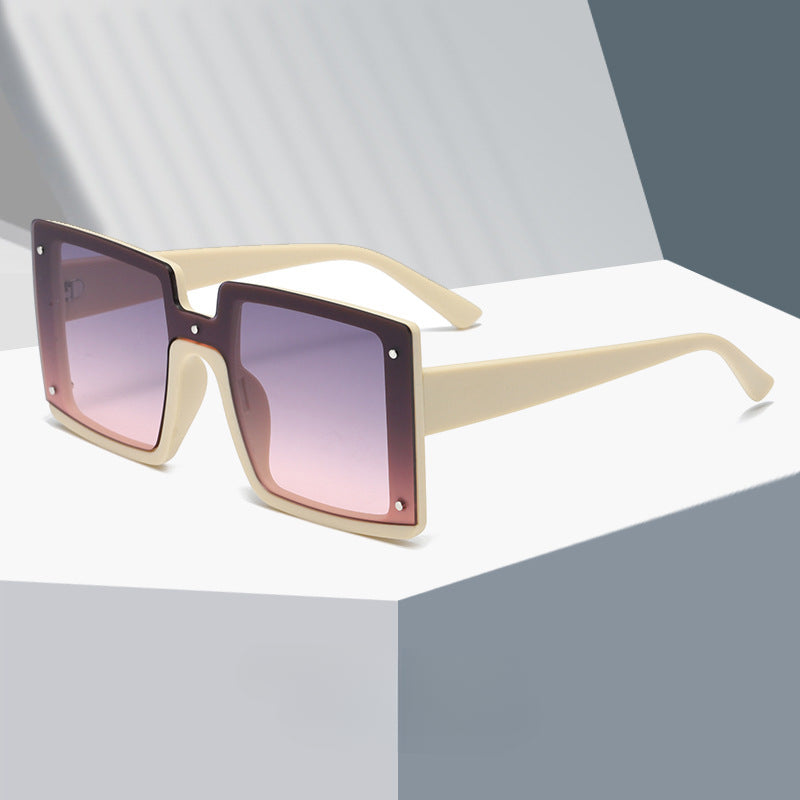 Wholesale Conjoined Large Square Frame PC Sunglasses